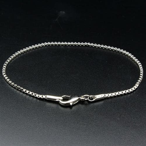 Brass Silver Box Chain Bracelet | The Stainless Jewelry