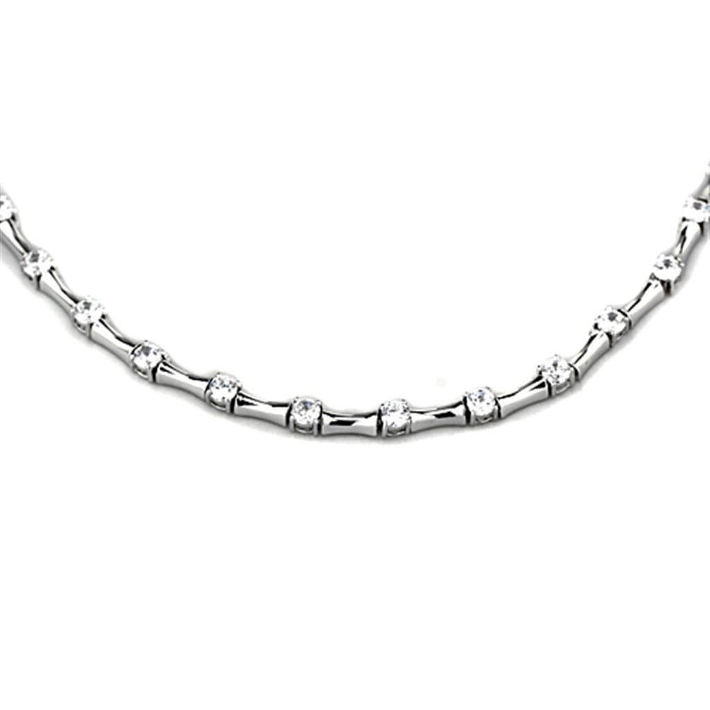Brass Silver Polished Link Chain Necklace | The Stainless Jewelry