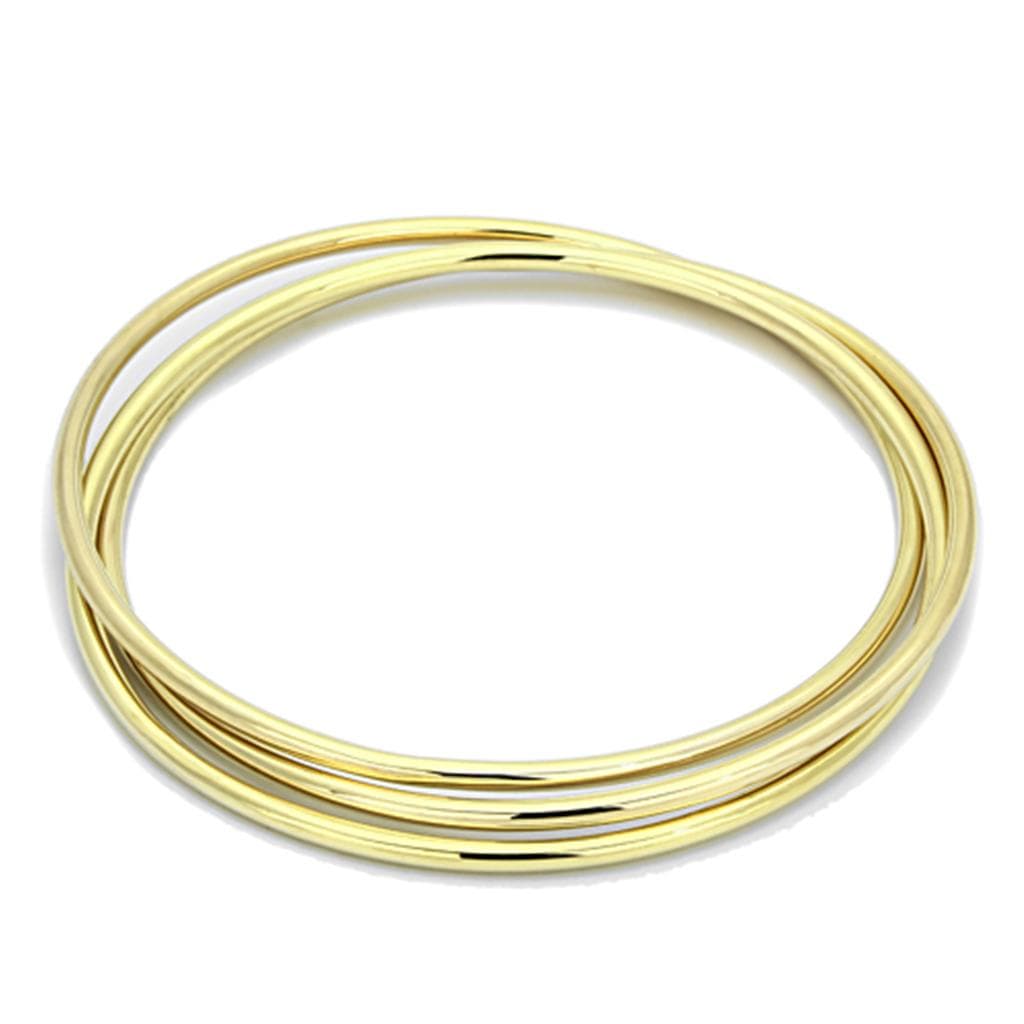 Brass Gold Polished Triple Interlocking Ring