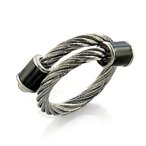 Stainless Steel Silver Cable Wire Band Ring Pendant