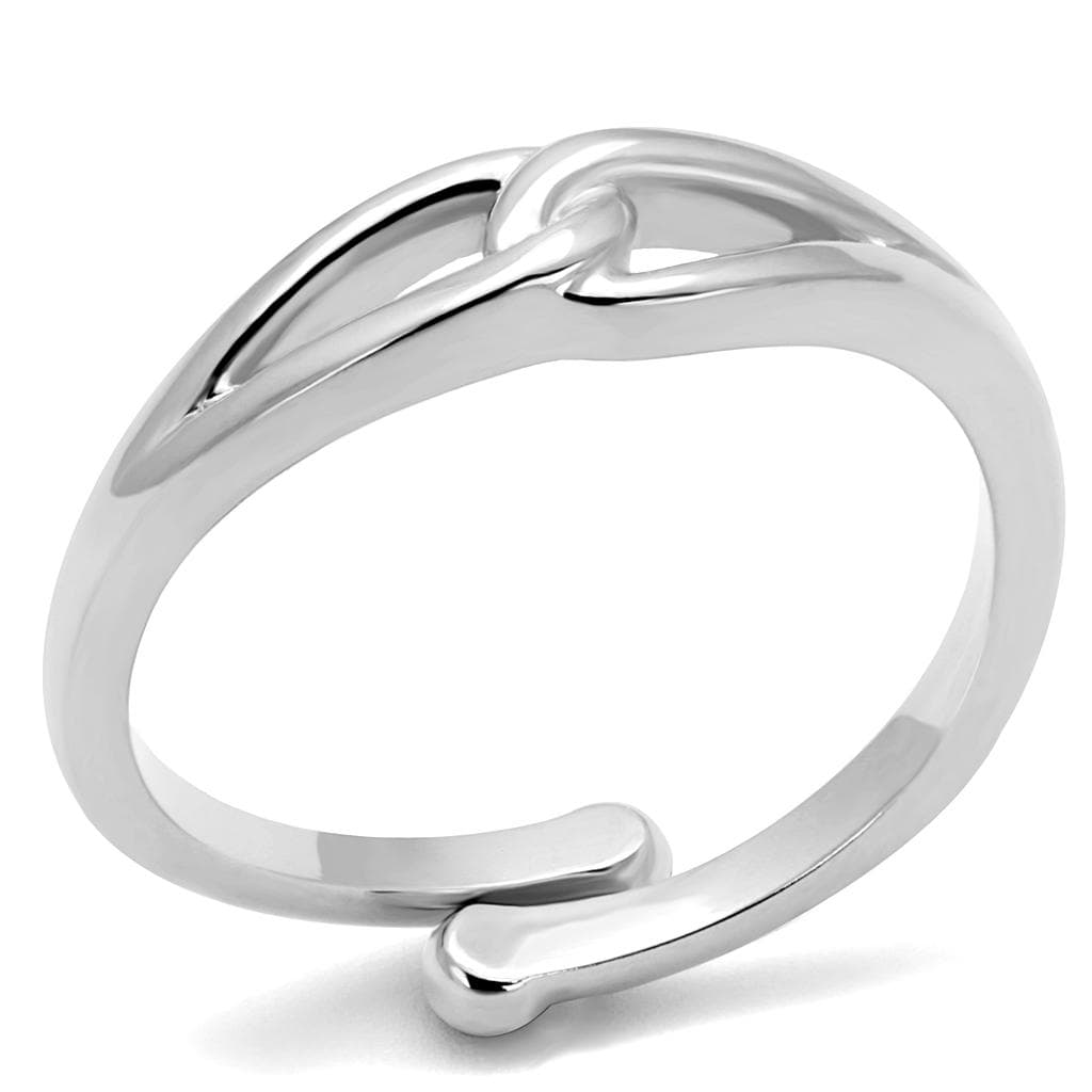 Brass Silver Polished Plain Adjustable Heart Toe Ring