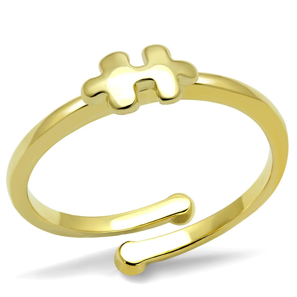 Brass Gold Script Hashtag Symbol Toe Ring | The Stainless Jewelry
