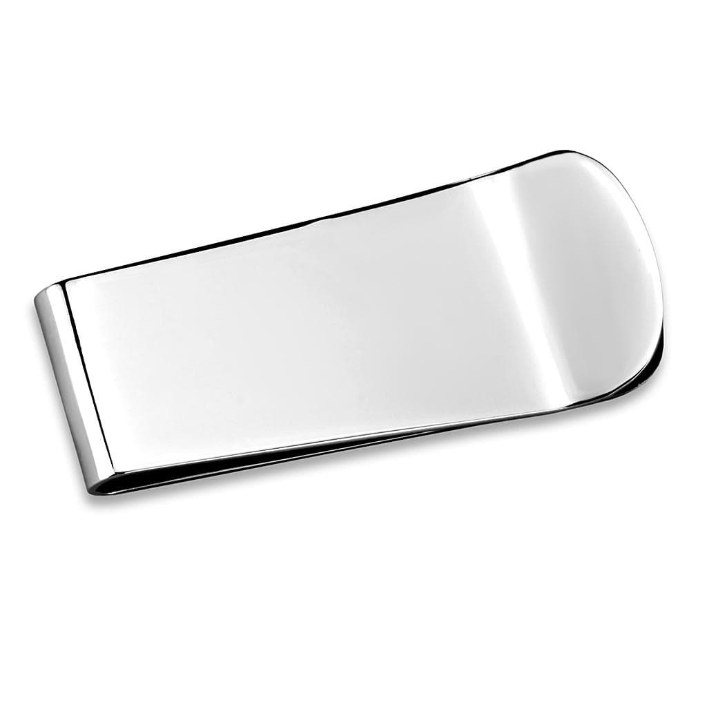 Brass Silver Polished Plain Money Clip LO4141