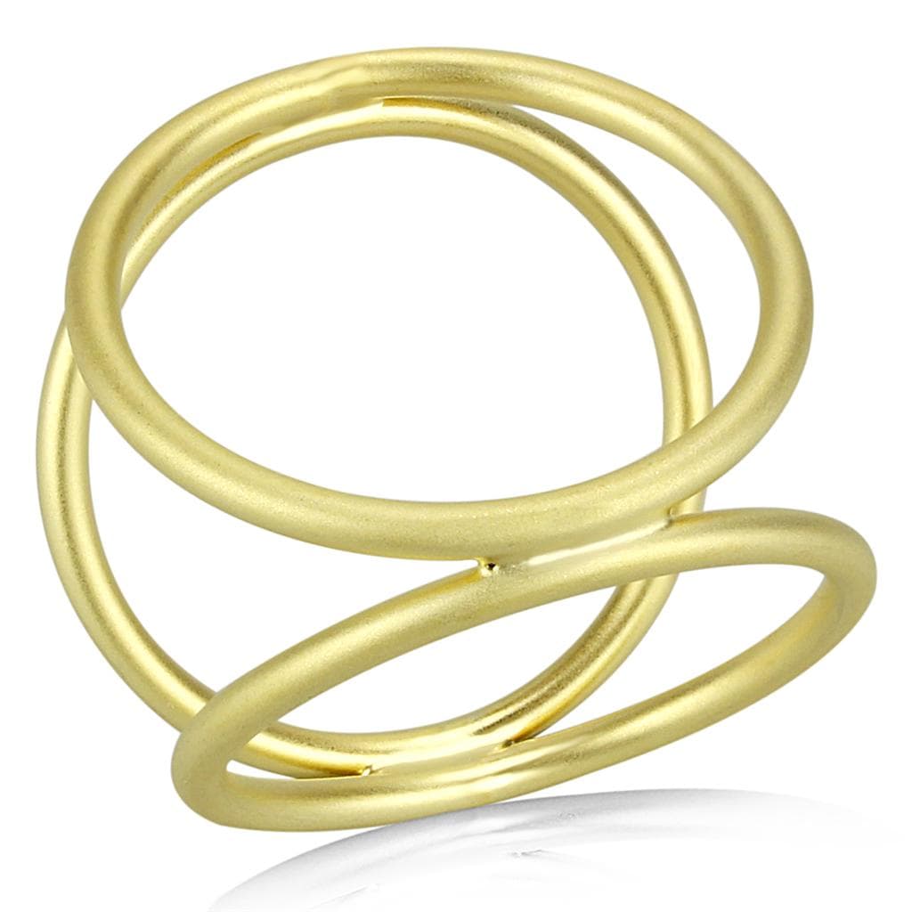 Brass Gold Triple Loop Interlocking Ring | The Stainless Jewelry
