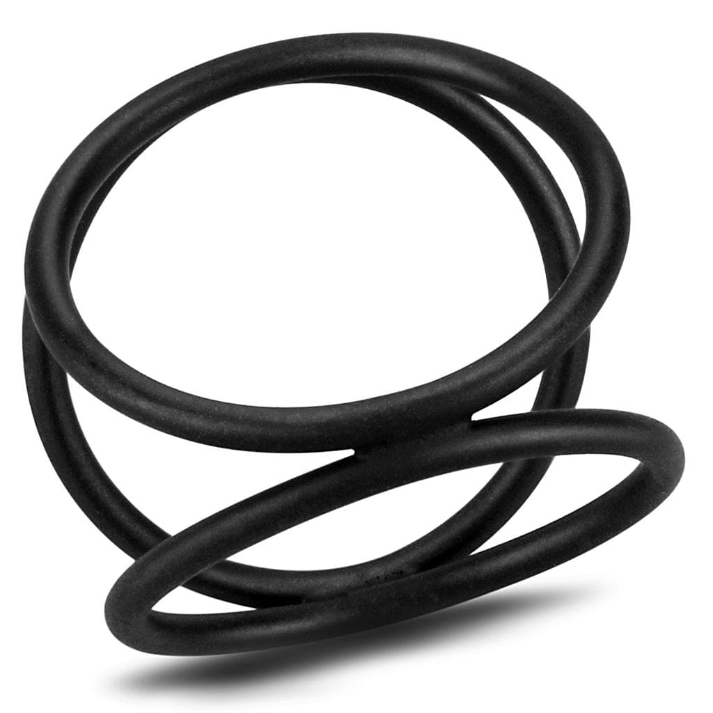 Brass Black IP Triple Loop Interlocking Ring