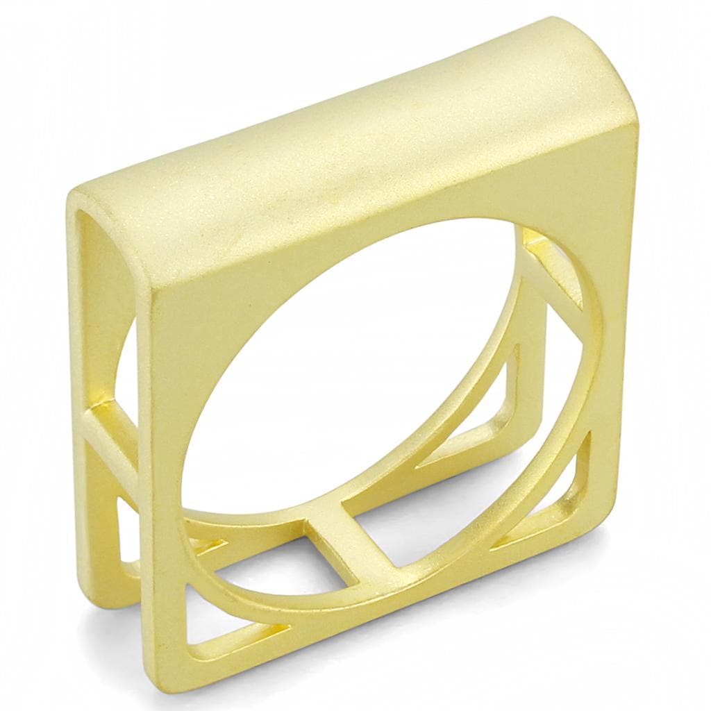 Brass Gold Geometric Square Cage Ring | The Stainless Jewelry