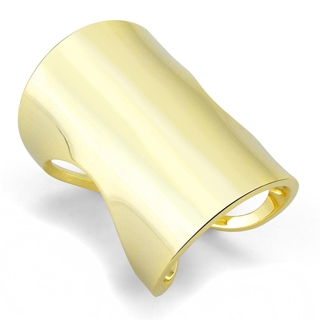 Brass Gold Polished Wide Cuff Ring | The Stainless Jewelry