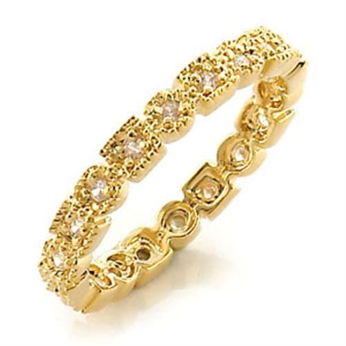Brass Gold CZ Eternity Band Ring | The Stainless Jewelry