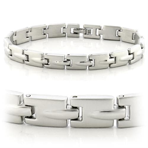 Brass Silver Polished Link Bracelet | The Stainless Jewelry