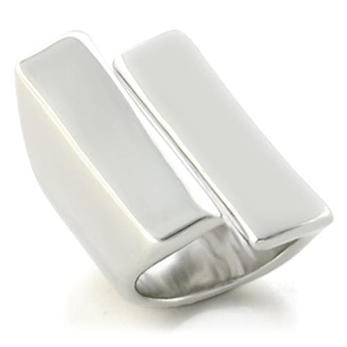 Brass Silver Polished Sculptural Fold Ring