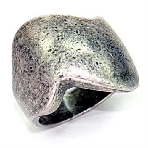 Brass Antique Silver Rustic Organic Flat Ring