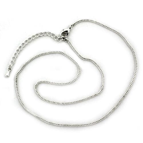 Brass Silver Plain Box Chain Necklace | The Stainless Jewelry