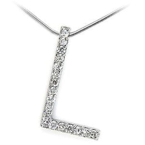 Sterling Silver Letter L Initial Pendant | The Stainless Jewelry