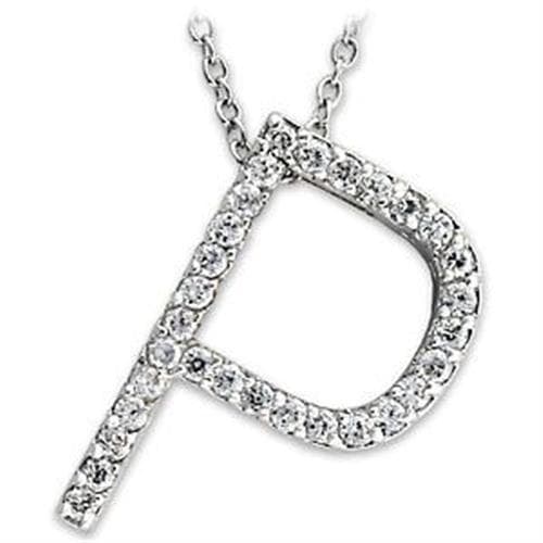 Sterling Silver Letter P Initial Pendant | The Stainless Jewelry