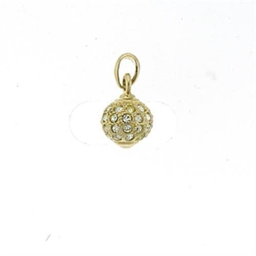 Brass Gold CZ Cluster Ball Charm Pendant | The Stainless Jewelry