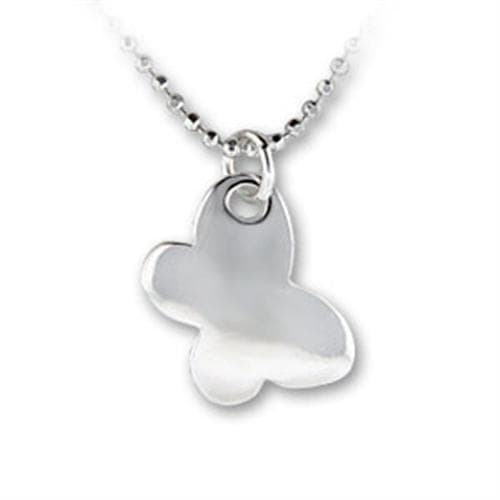 Sterling Silver Butterfly Pendant Chain Necklace
