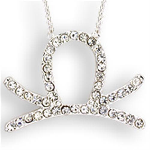 Brass CZ Libra Symbol Pendant | The Stainless Jewelry