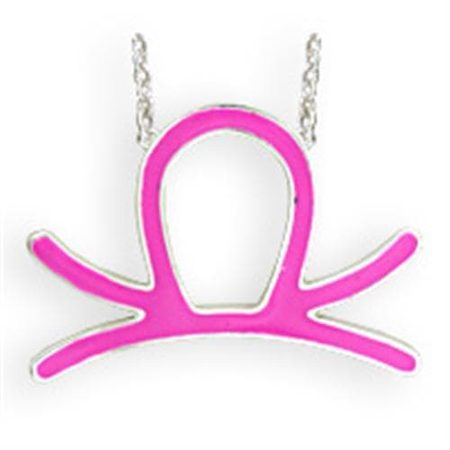Brass Pink Enamel Libra Pendant | The Stainless Jewelry