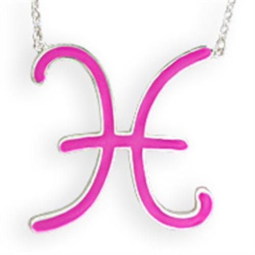 Brass Pink Enamel Pisces Pendant | The Stainless Jewelry