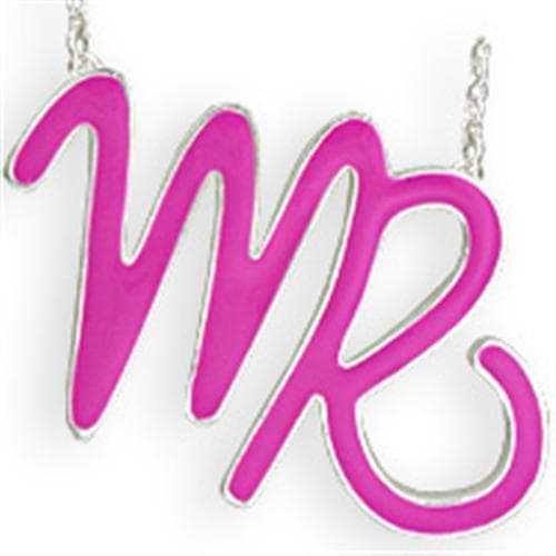Brass Pink Enamel Virgo Pendant | The Stainless Jewelry