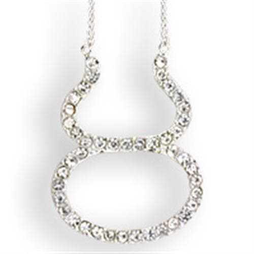 Brass Silver CZ Taurus Zodiac Symbol Pendant Necklace