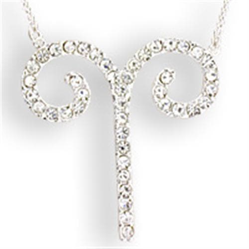 Brass CZ Aries Symbol Pendant | The Stainless Jewelry