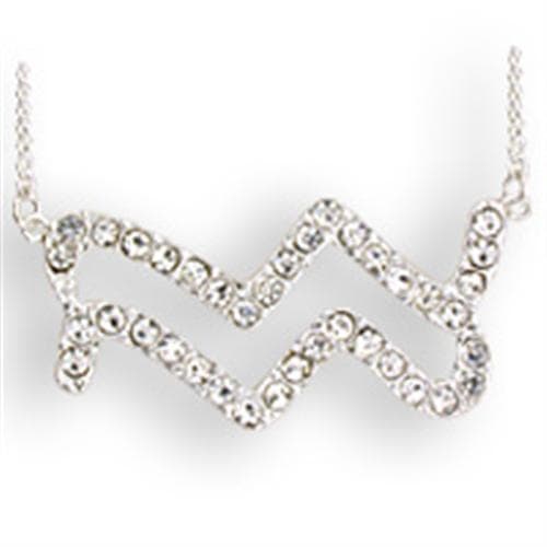 Brass CZ Aquarius Symbol Pendant | The Stainless Jewelry