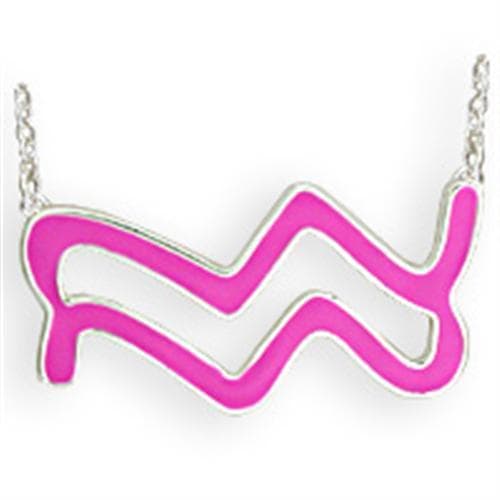 Brass Pink Enamel Aquarius Pendant | The Stainless Jewelry
