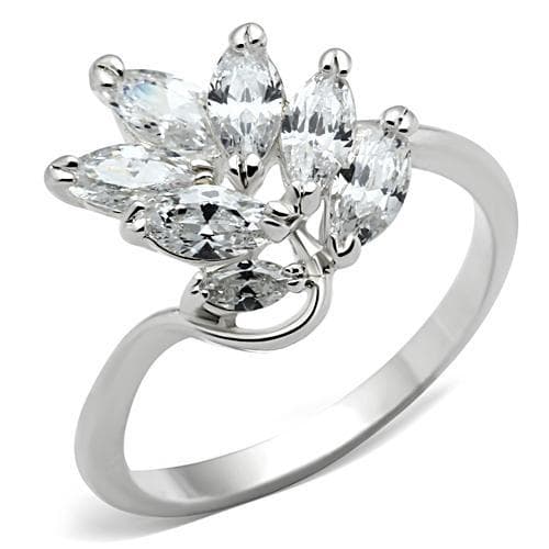 Sterling Silver CZ Marquise Cluster Ring | The Stainless Jewelry