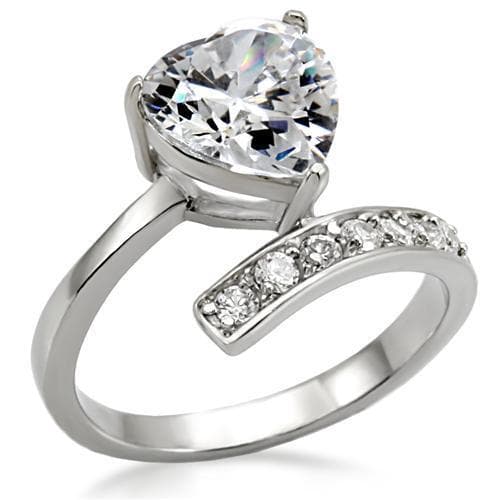 Stainless Steel Stainless Steel CZ Round Oversized Pave Ring