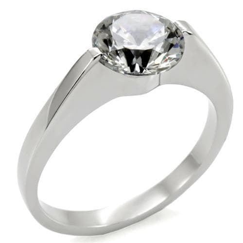 Stainless Steel Round Tiffany Ring | The Stainless Jewelry