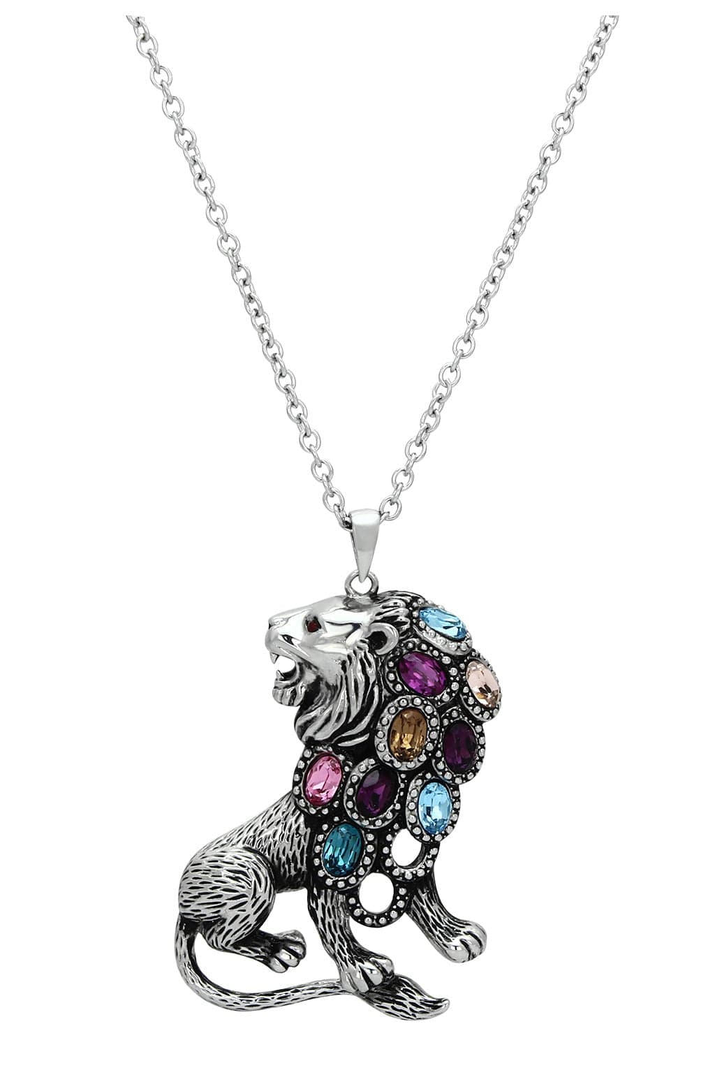 Stainless Steel Multi Color Crystal Monkey Pendant