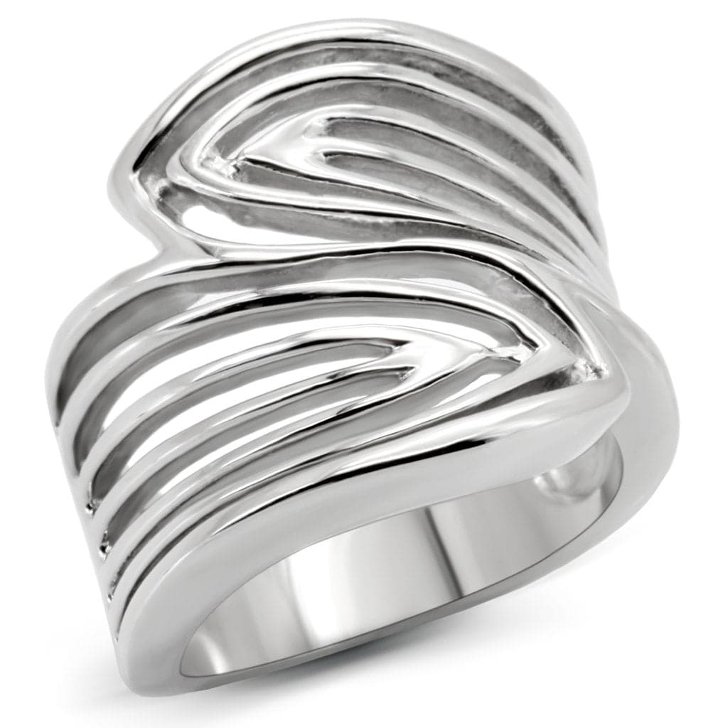 Stainless Steel Wave Stripe Ring | The Stainless Jewelry