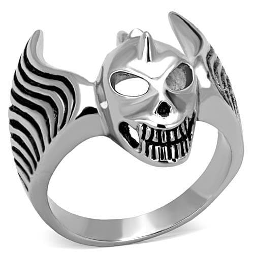 Stainless Steel Devil Horn Skull Ring | The Stainless Jewelry