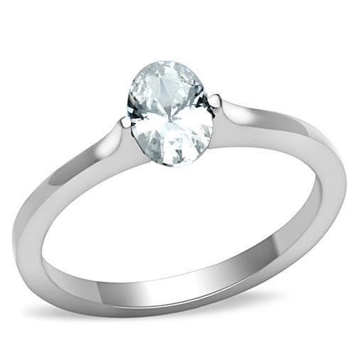 Stainless Steel Solitaire Tall Prong Ring | The Stainless Jewelry