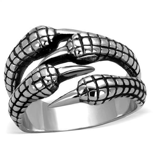 Stainless Steel Snake Serpent Wrap Textured Ring