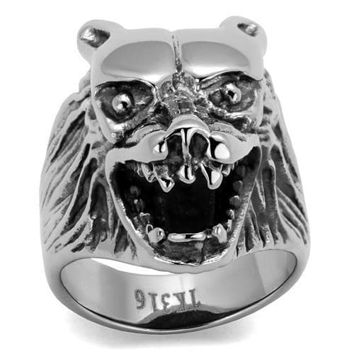 Stainless Steel Lion Beast Head Gothic Ring