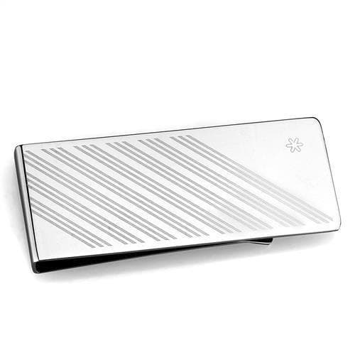 Stainless Steel Rose Quartz Band Money Clip