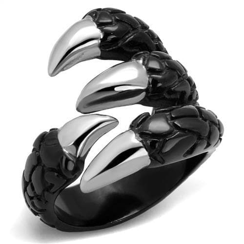 Stainless Steel Polished Claw Talon Bird Wrap Ring