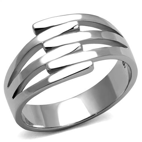 Stainless Steel Silver Polished Multi Band Stack Ring