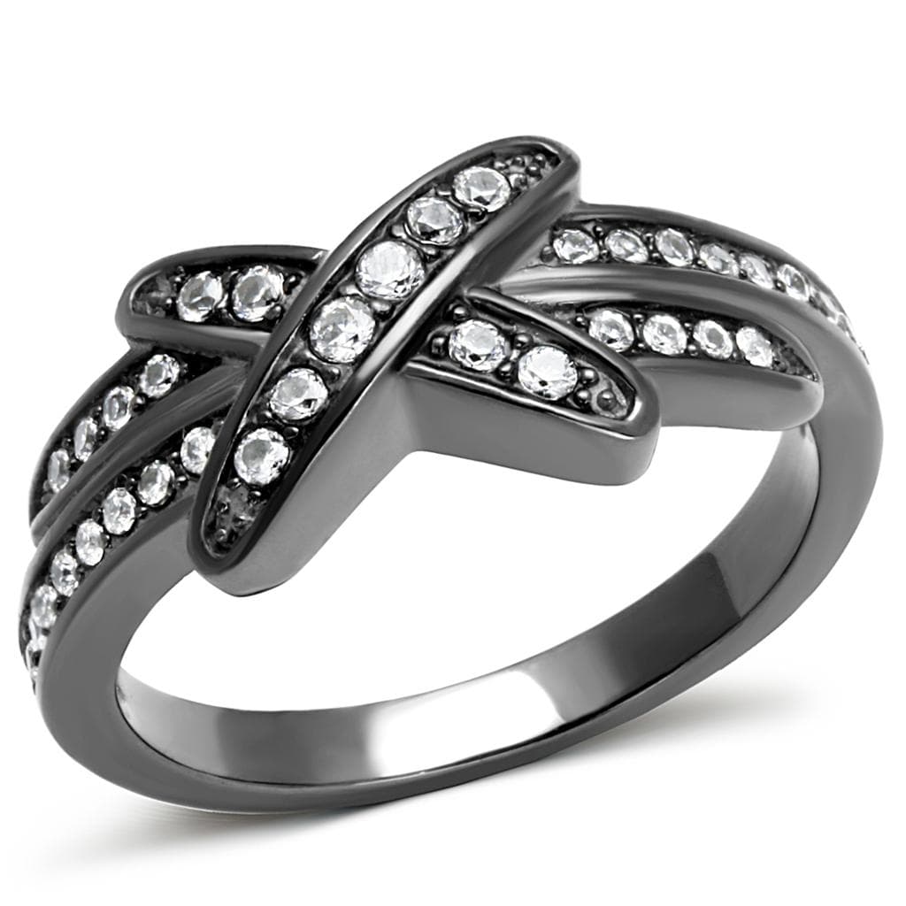 Stainless Steel CZ Crossover X | The Stainless Jewelry