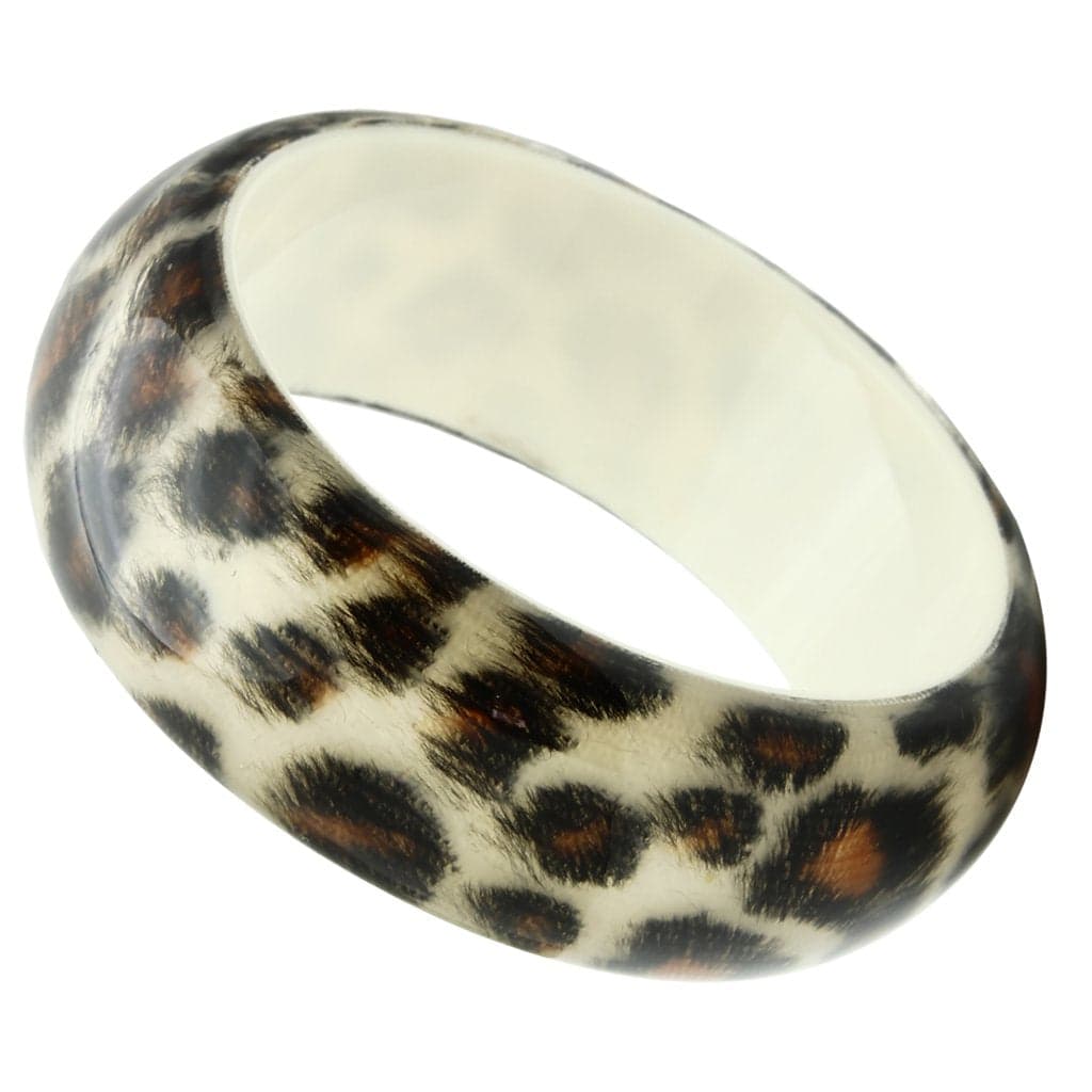 Resin Silver Monogram Script Bangle | The Stainless Jewelry