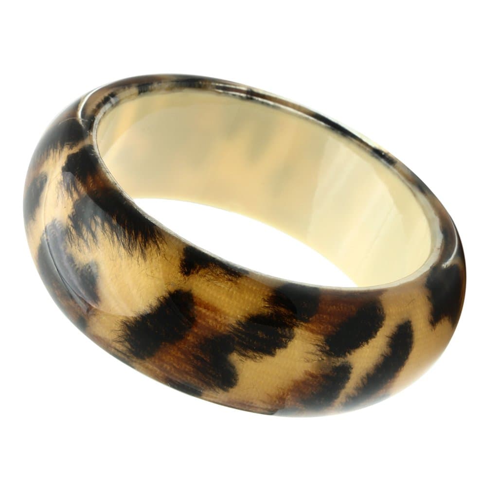 Resin Rose Gold Oval Bar Stud Bangle | The Stainless Jewelry