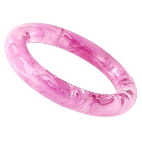 Resin Pink Marble Bangle Bracelet | The Stainless Jewelry