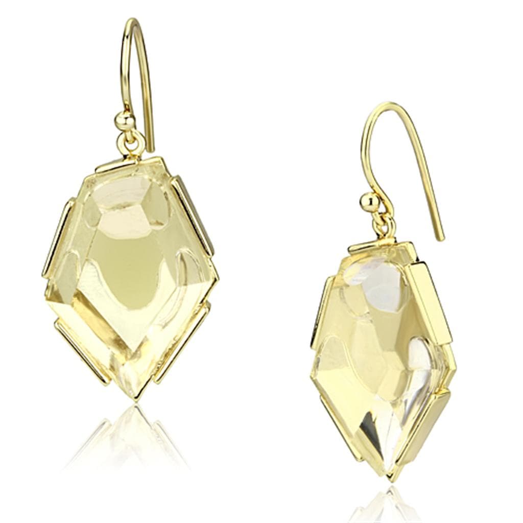 Brass Mint Enamel Earrings | The Stainless Jewelry