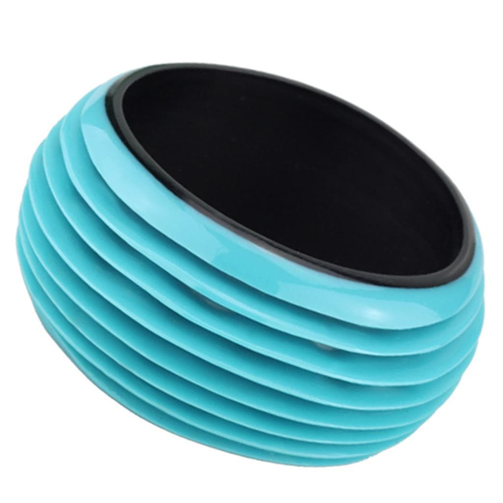 Resin Blue Striped Bangle | The Stainless Jewelry