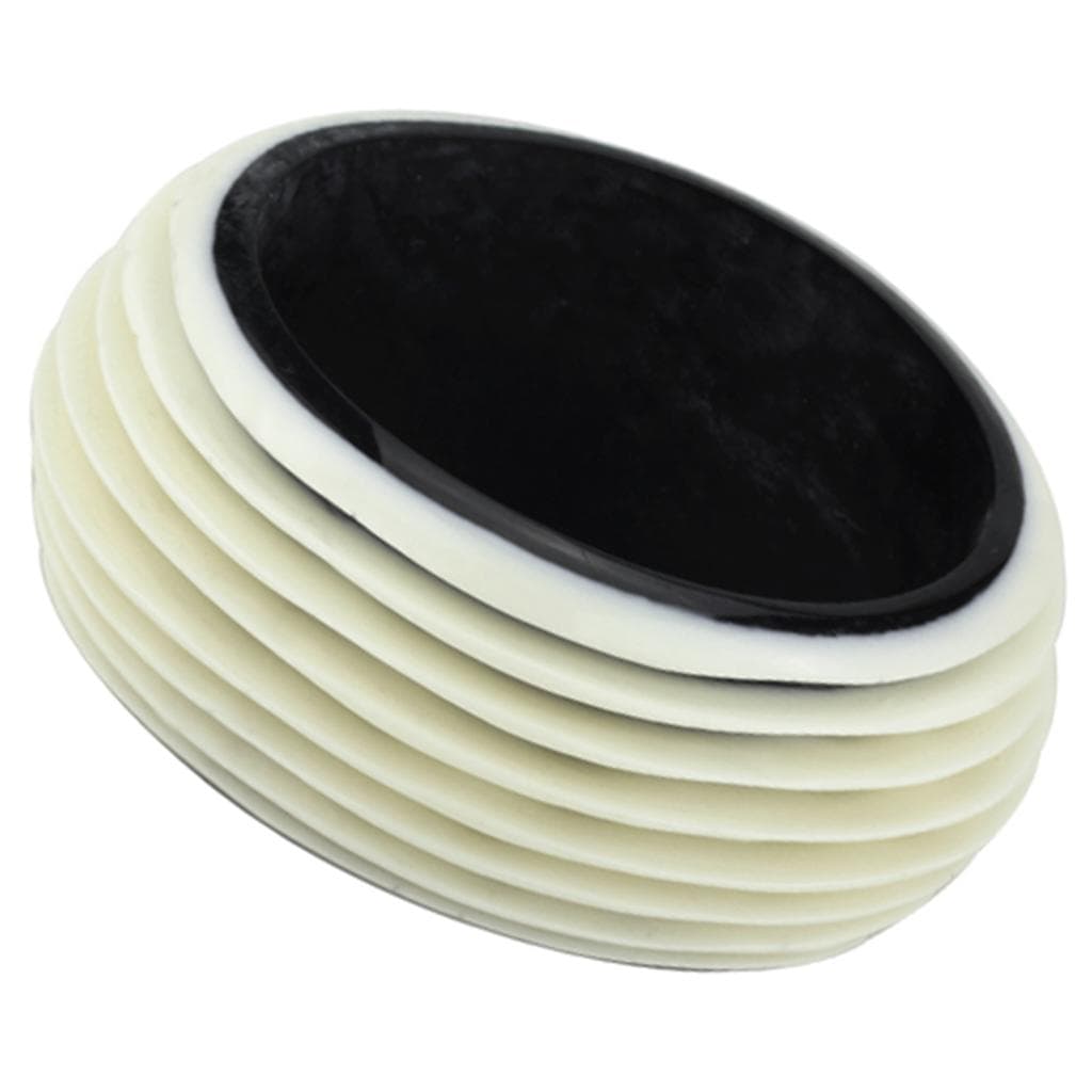 Resin Red Striped Bangle | The Stainless Jewelry